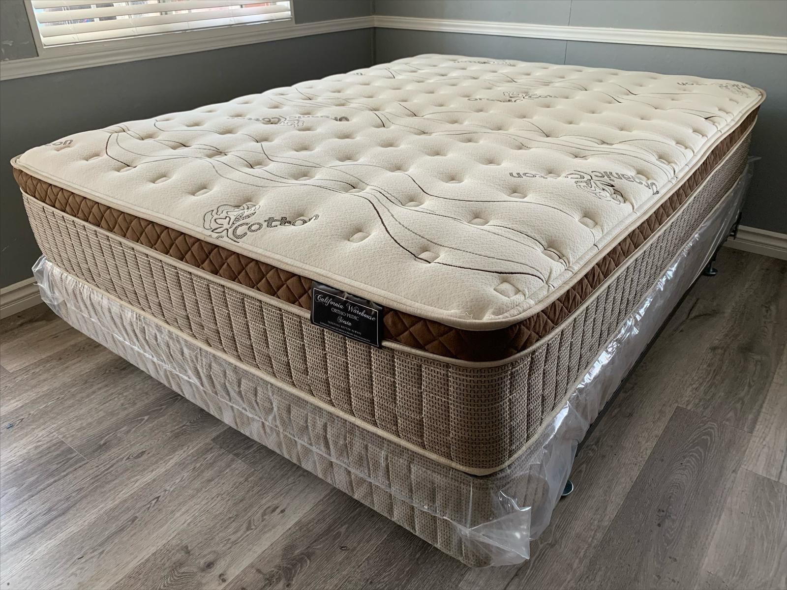 12in Cal King Organic Cloud Comfort Europillow Top Mattress and Boxspring,All Products : American Fashion Style Bags On Sale