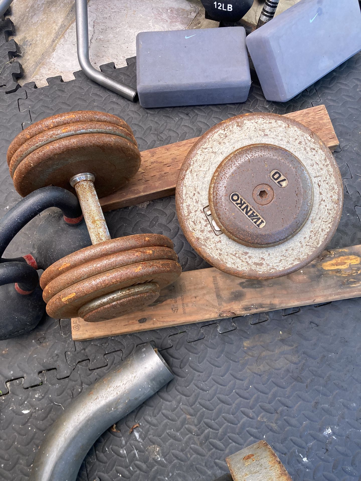 70 pound dumbbells
