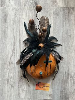 Sherry Moeller "Sher Kat Designs" Gourd Mask – Southwestern Art 17"