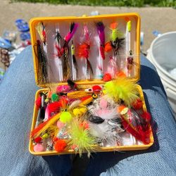 Box Full Of Fly Fishing Jigs 