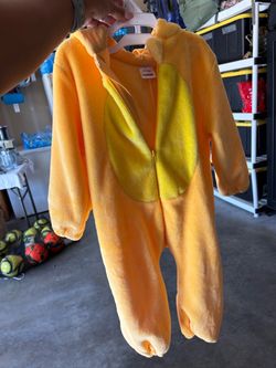 Kids Orange Animal Costume Onesie Size 2t