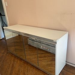 Mirror & White Cabinet/dresser