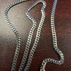 Silver Miami Cuban Link Chain 