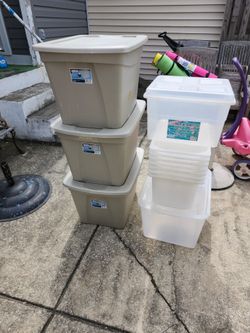 Storage Bins Totes Lot Of 12