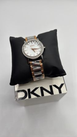 DKNY brand new watch, mother-of-pearl and diamonds two tone