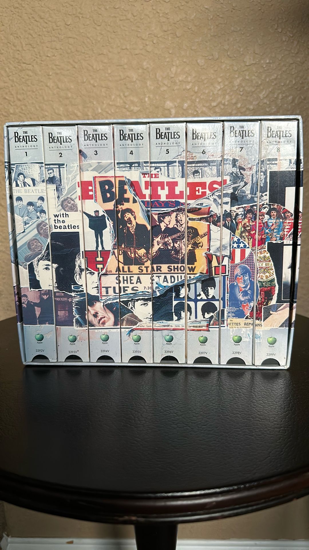 The Beatles Anthology on eight VHS tapes