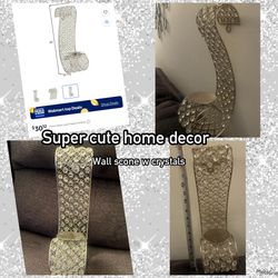 Wall Scone W Crystals,super Cute Home Decor $10
