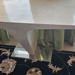 Travertine Console Table