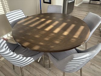 Dining Set ( 54 inch round Table + 5 living spaces chairs)