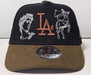 New Era 9FORTY LA Embroidered Cap – Black & Olive