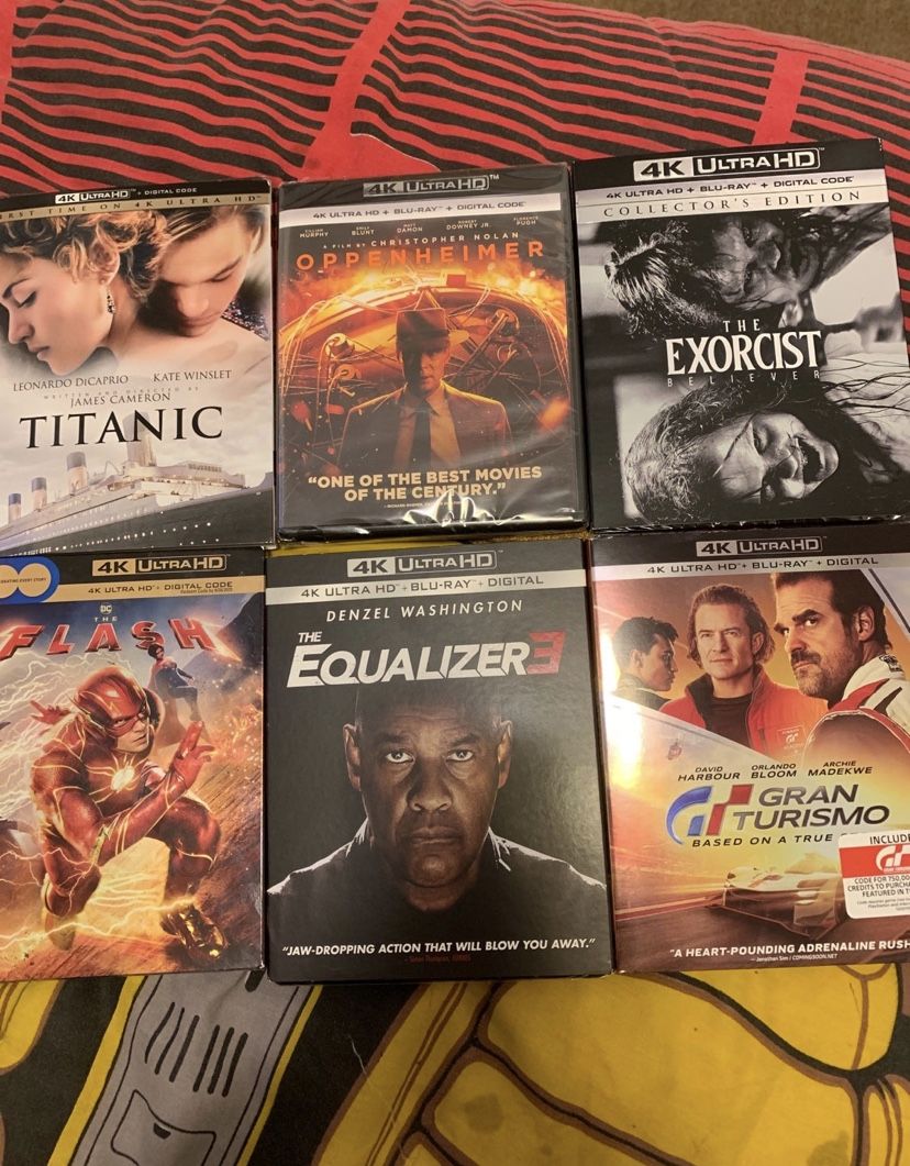 4k Ultra HD MOVIES LOT OF 6 Sealed &new