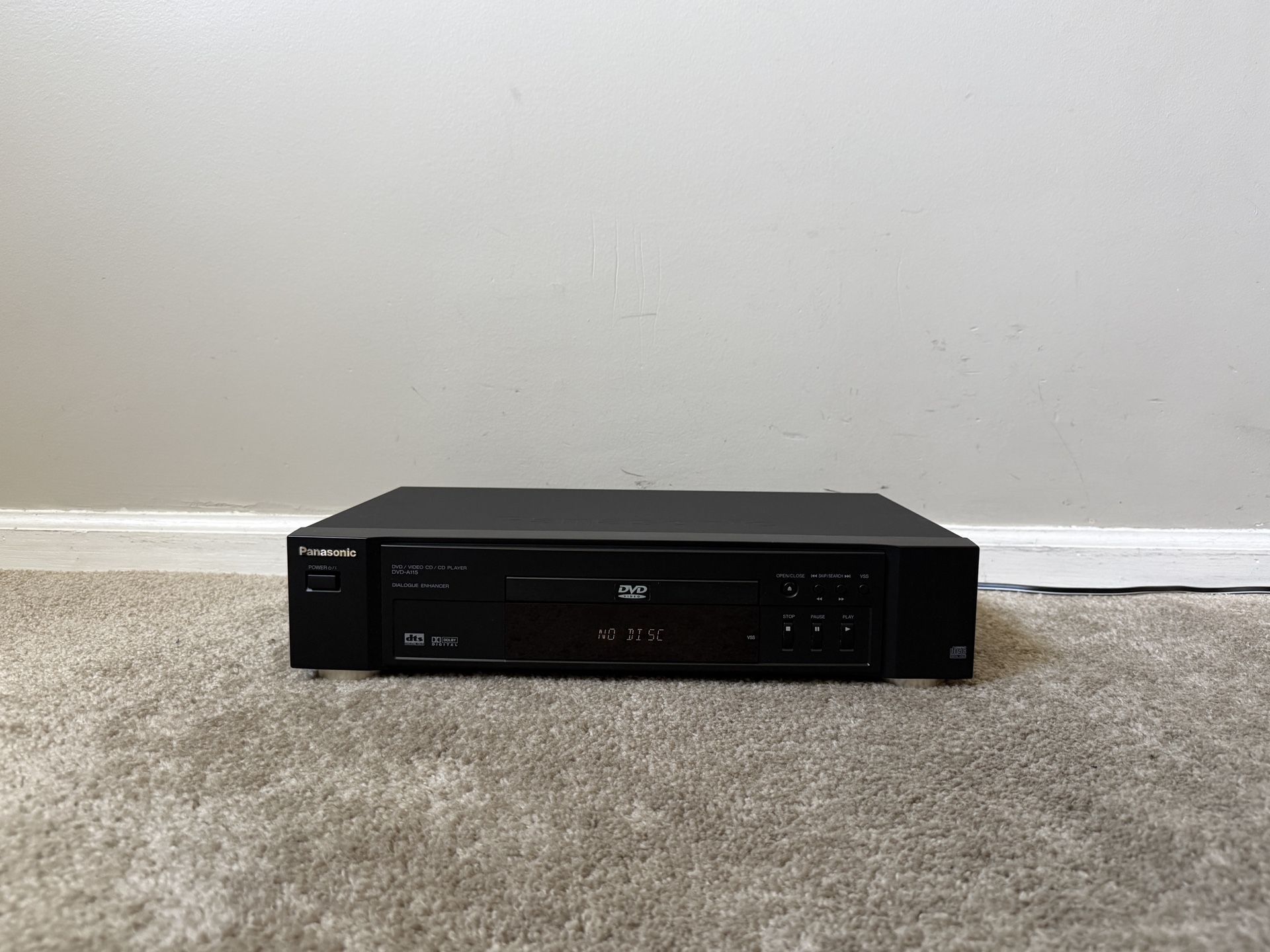 Panasonic DVD-A115 Single DVD Compact Disc CD Player