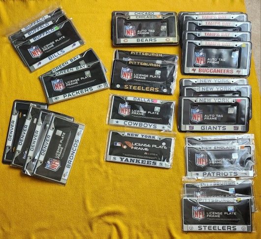 (NEW) License Plate Frames NFL Football Car