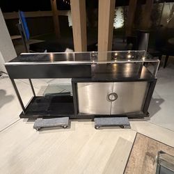 Black TV Stand with Glads Top