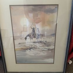 Paul Kuo Original Framed Watercolor On Paper 