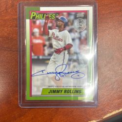 Jimmy Rollings Autographed Baseball Card