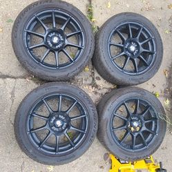 16" 4x100 Sparco Rims On DWS06 PLUS tires