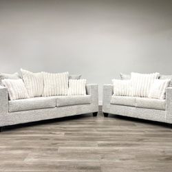 New Sofa + Loveseat Set