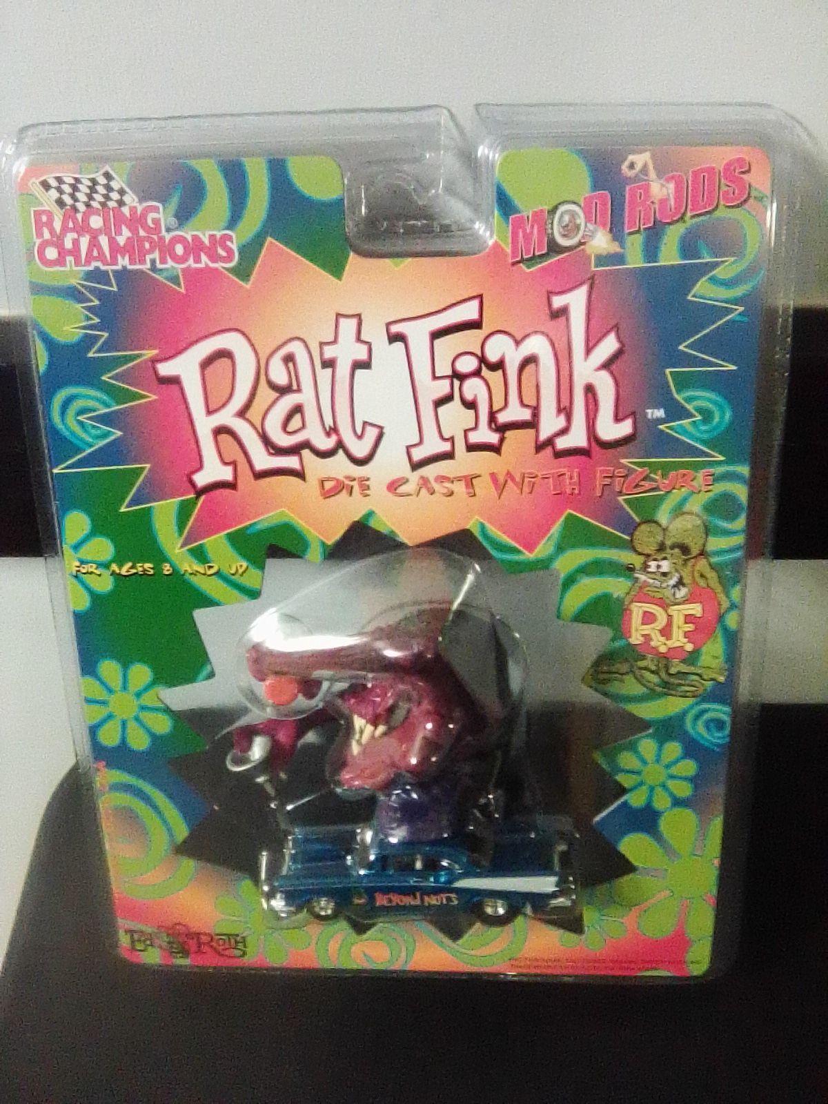 Vintage Diecast Rat Fink on 57 Chev Bel air 1:64 New in Original Package