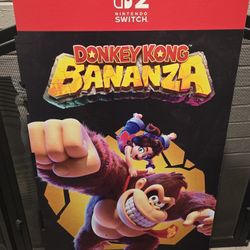 Donkey Kong Bananza cardboard promotional posters