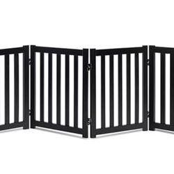 6-Panel Extra-Wide Freestanding Wooden Dog Gat