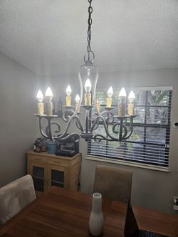 Wrought Iron Chandelier Light