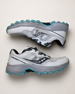 Saucony Excursion TR16 Women’s Size 8 Gray Teal Trail Running Shoes S10744-23