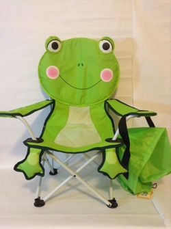 Folding Chair for Kids, Frog Face - NEW