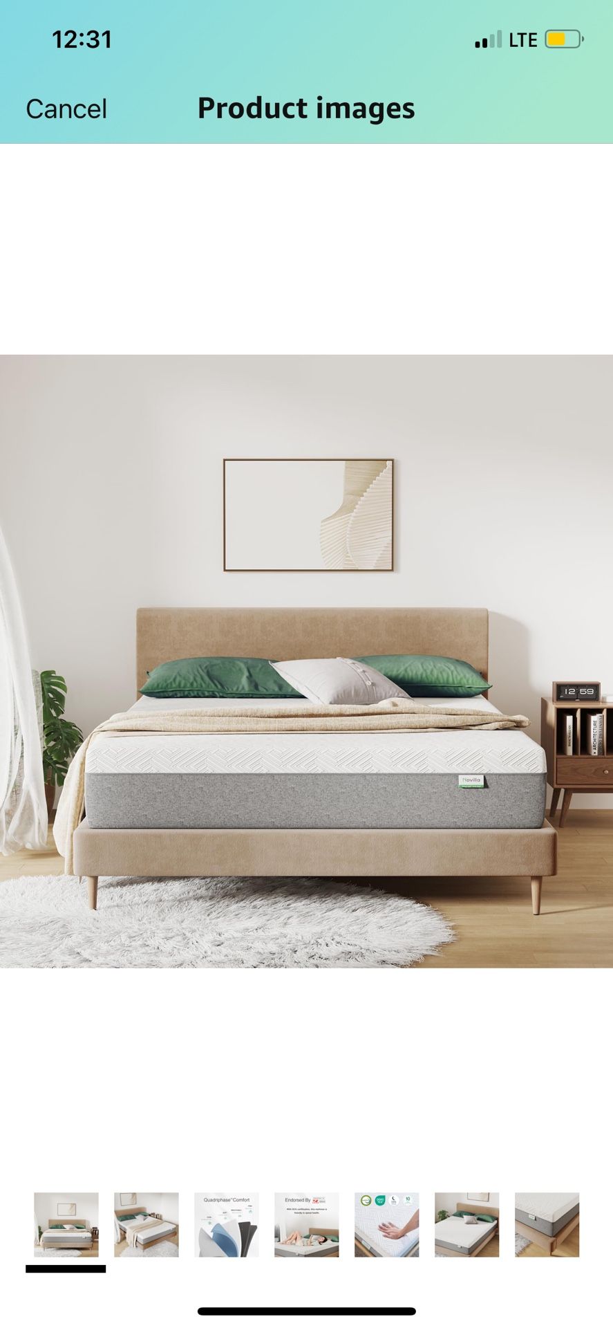 Novilla Queen Mattress, 10 Inch Gel Memory Foam Queen Size Mattress for Cool Night & Pressure Relief, Medium Plush Bed Mattresses, Bliss