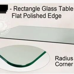 GLASS TABLE TOP REPLACEMENT- 45 1/2×30 1/2