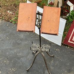 RARE ANTIQUE VICTORIAN LAMBIE Cast Iron Dictionary Music Book Stand