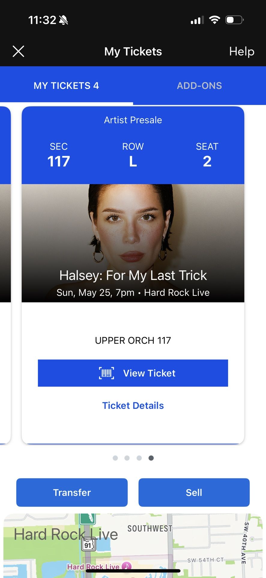 Halsey - 4 Seats On The Aisle - Lower Section