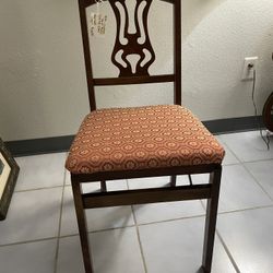 Chair Vintage Folding Harp Back Wood 
