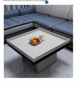 30x30 leather square tray
