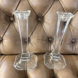 Crystal Candle Stick Holders $25 A Pair 