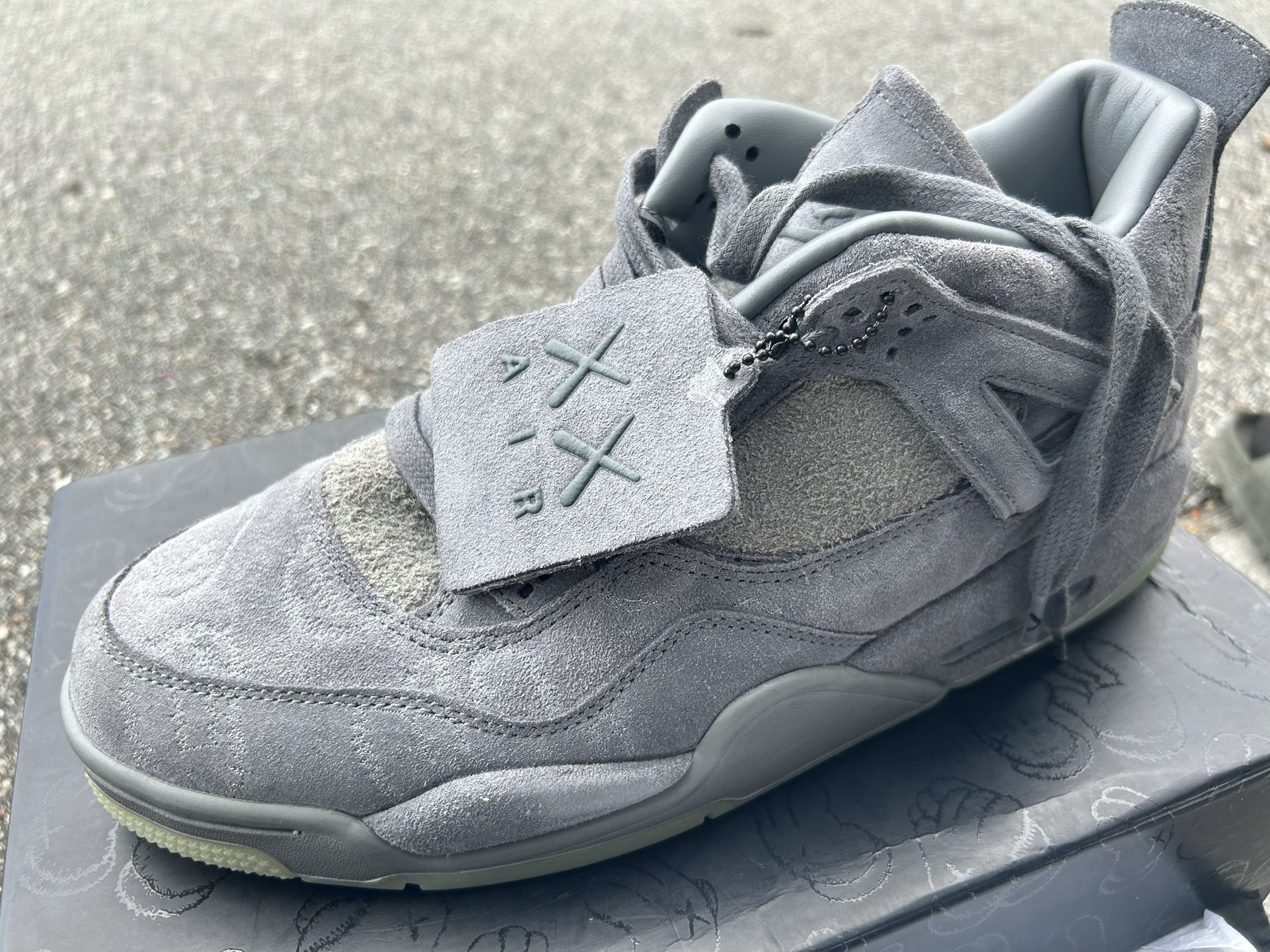 Air Jordan Retro 4 Kaws ' Cool Grey' Men's Shoes