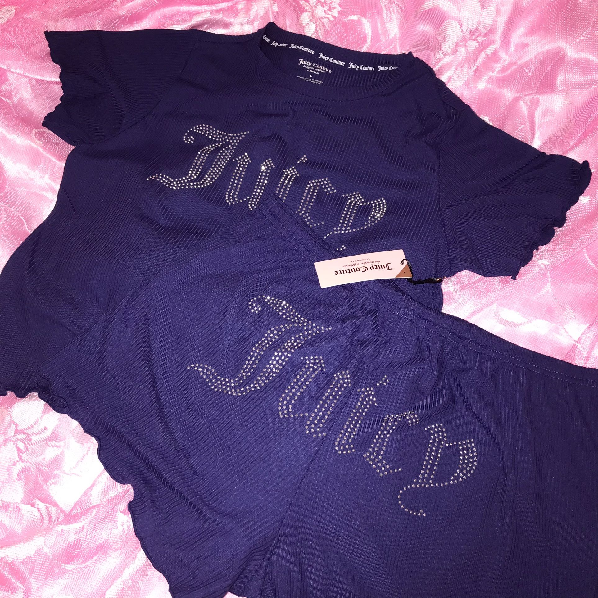 JUICY COUTURE Navy Blue 2pc Loungewear Set