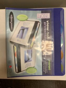 Wilson Jones - View Tab - Presentation Binder - (New) With - 5 - Tabs