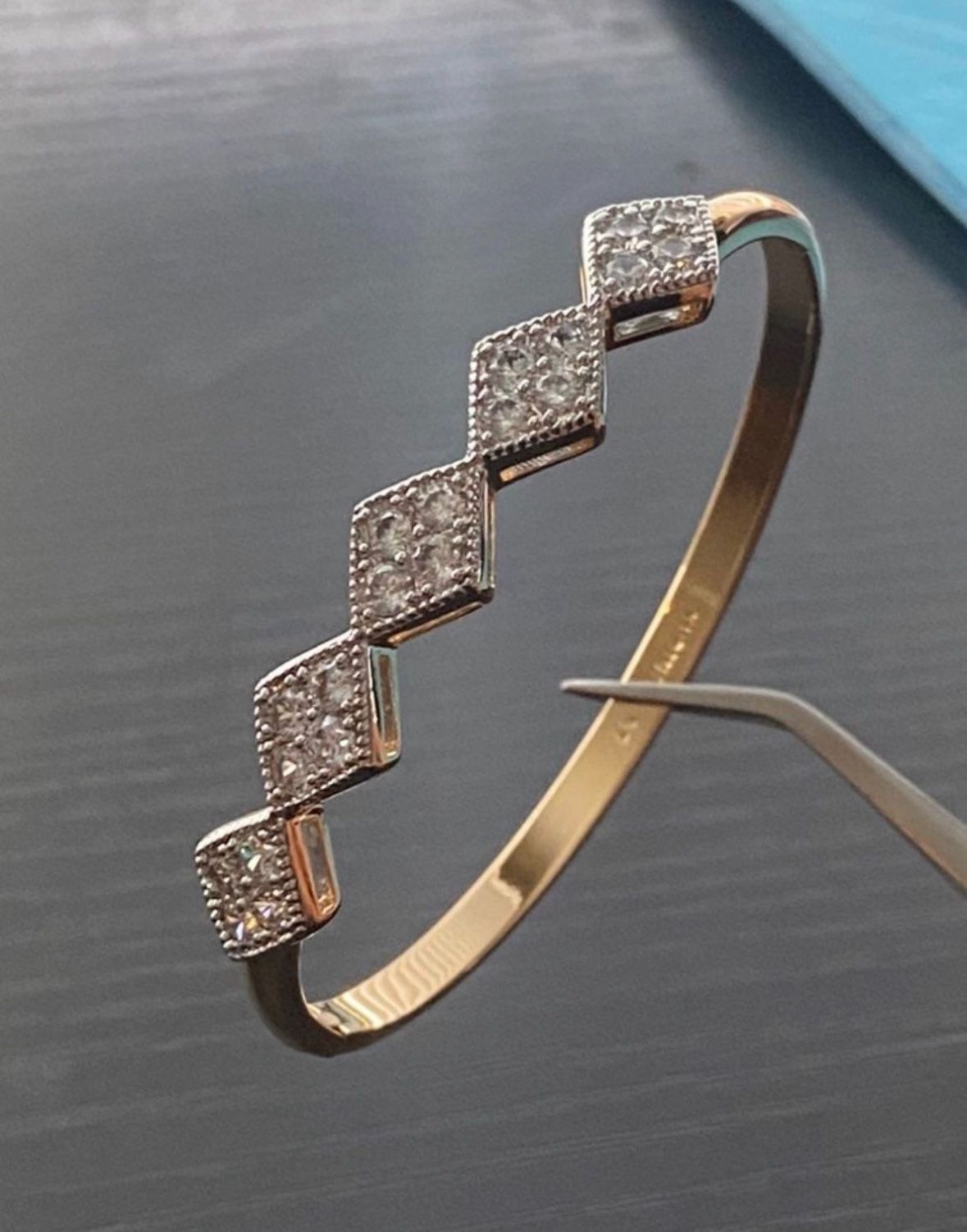 14k gold plated bangle