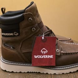 Wolverine Men's Size 8 Trade Wedge Boots Sudan Brown 6" Steel Toe