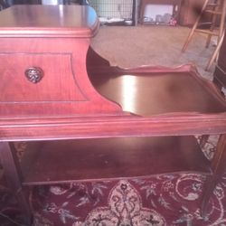 Authentic Vintage Antique Bi-Deck End Table