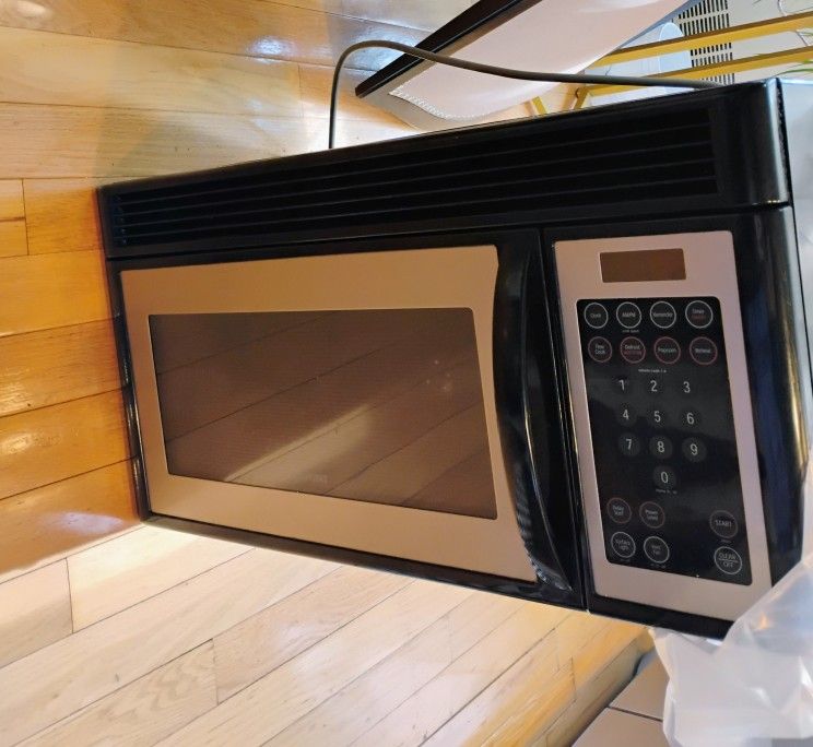 Hotpoint over The Stove Microwave Black & Stainless Steel