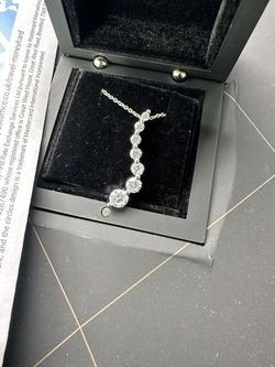 Sterling silver cubic zirconia  necklace 