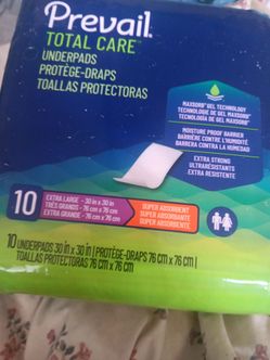 Prevail Total Care Underpads Extra Large 10-Pack