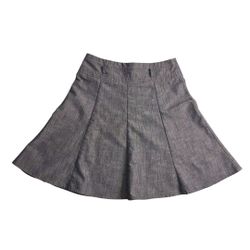 Women’s Gray A Line Skirt Size M Medium Career Casual Office Wear Zip Back