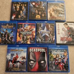 11 Marvel Blue Ray Movies