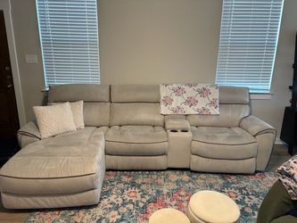 128” Left-Arm-Facing Power Reclining Sectional w/ USB Charging – $650 OBO