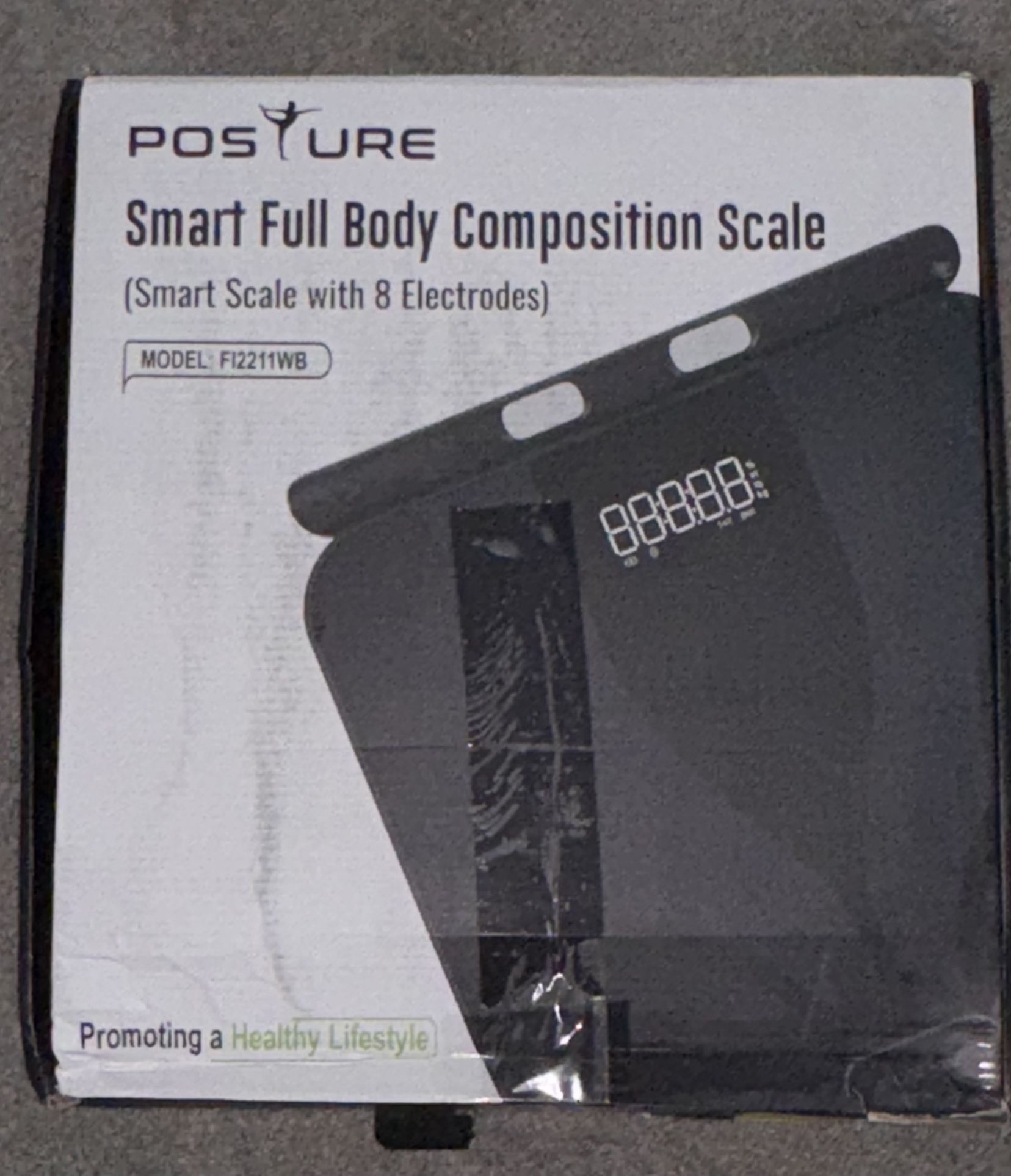 Posture Scale for Body Weight and Fat Percentage, 8 Electrodes Larger Platform Digital Scale for BMI 28 Body Compositio
