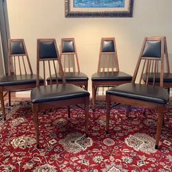 Set Of Six MCM Dining Chairs By American Of Martinsville 