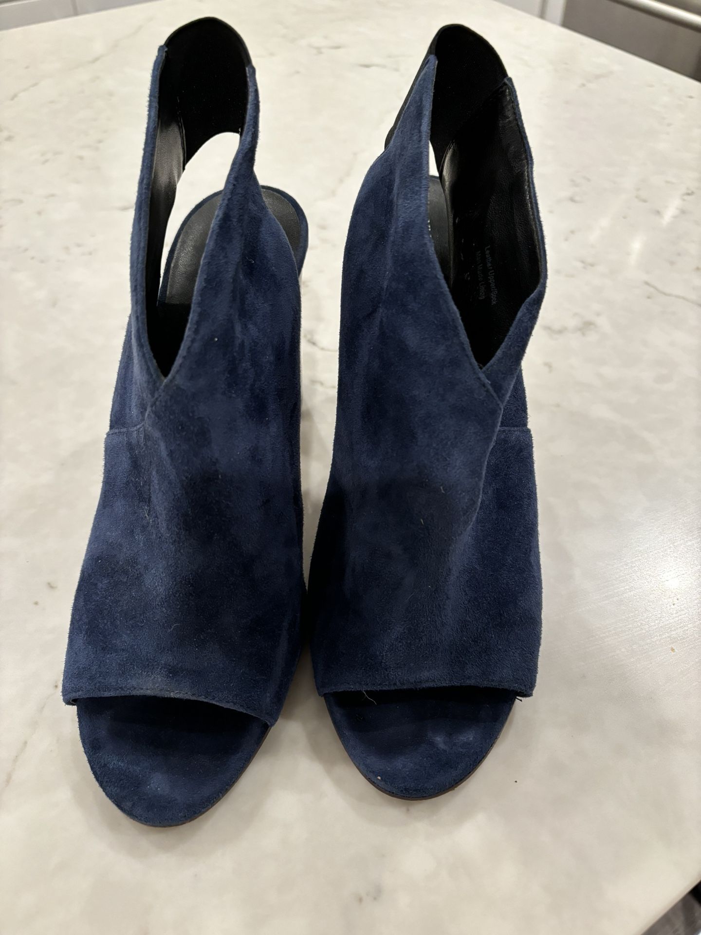 Via Spiga Blue Suede Ankle Boots Size 9